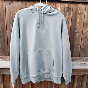 M&S Marks & Spencer Oversize Soft Sweatshirt Hoodie Fleece XXL Green Sage Pouch
